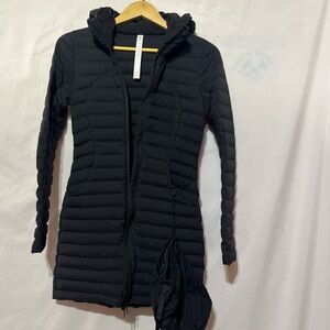 lululemon athletica Black Puffer Pack It Jacket, Size 2, #495